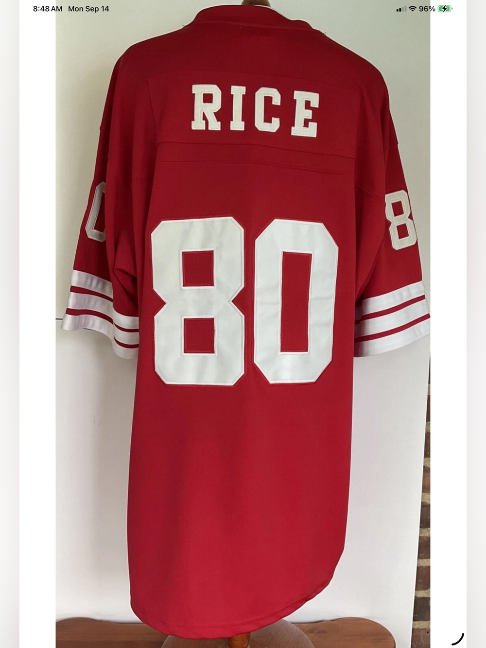 Mitchell & Ness Vintage San Fransisco 49ers Jerry Rice Stitched Jersey Size 56